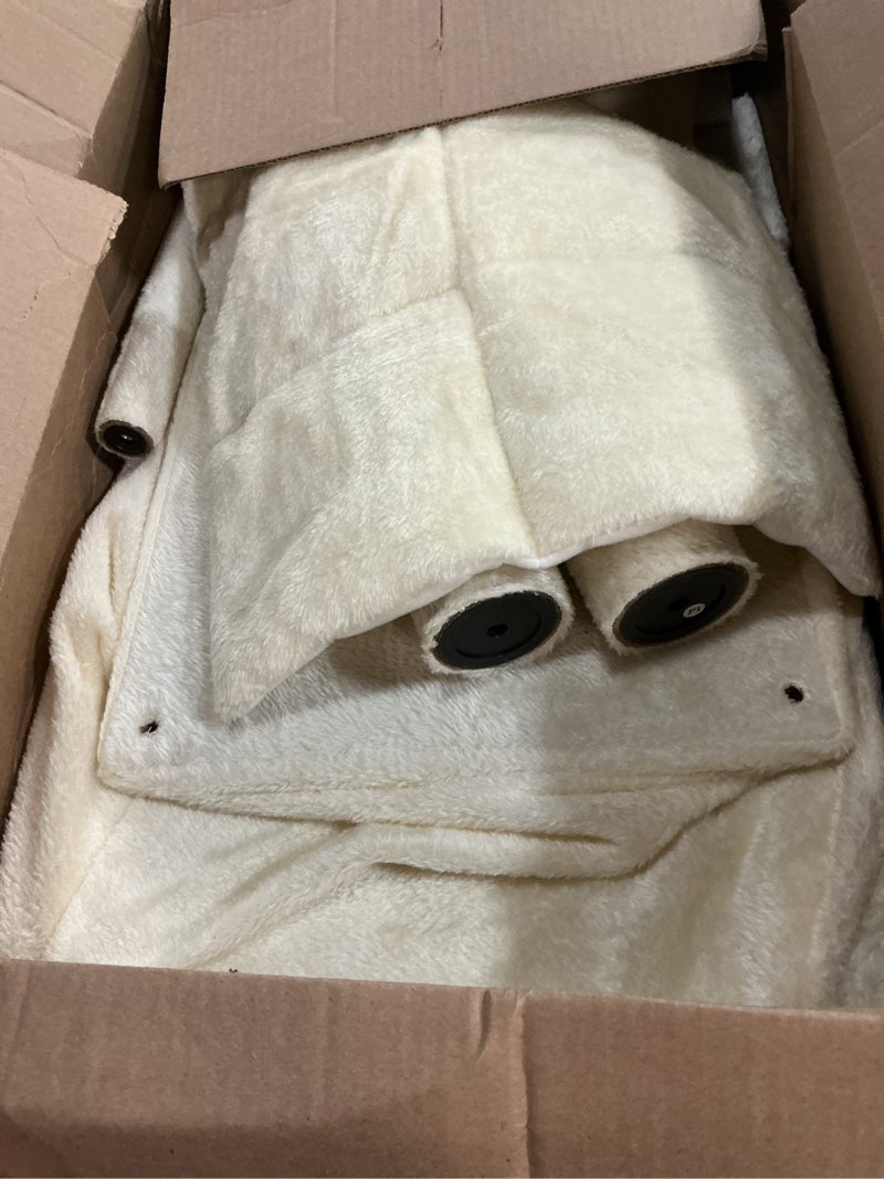 Condition photo showing As Is for Feandrea Cat Tree, 33.1-Inch Cat Tower, Plush Condo for Large Cats up to 16 lb, Large Perch, 2 Caves, Scratching Post, Beige UPCT61M L (23.6"L x 15.7"W x 33.1"H) Beige