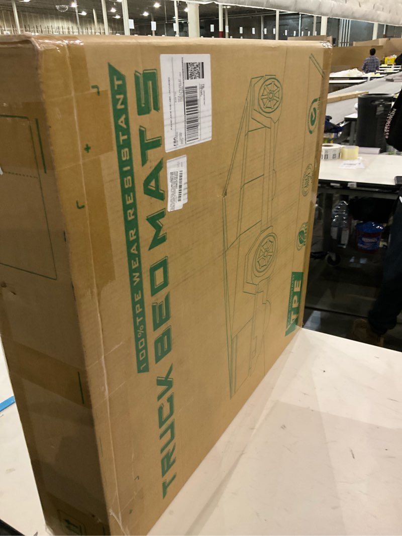 Condition photo showing As Is for Truck Bed Mat Compatible for Tesla Cybertruck 2023 2024 2025 Accessories, 6PCS All Weather TPE Truck Bed Liner, Custom Fit Heavy Duty Utility Pickup Bed Mats, Frunk Mat, Rear Trunk Mat, Tailgate Mat