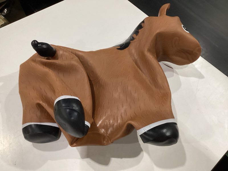 Condition photo showing Good Condition for zoojoy inflatable horse hopping toys, bouncy animal hopper toys for toddlers, outdoor indoor bounce and ride on horse bouncer for boys girls, birthday gifts for 18 months 2 3 4 5 6 year old with pump brown horse