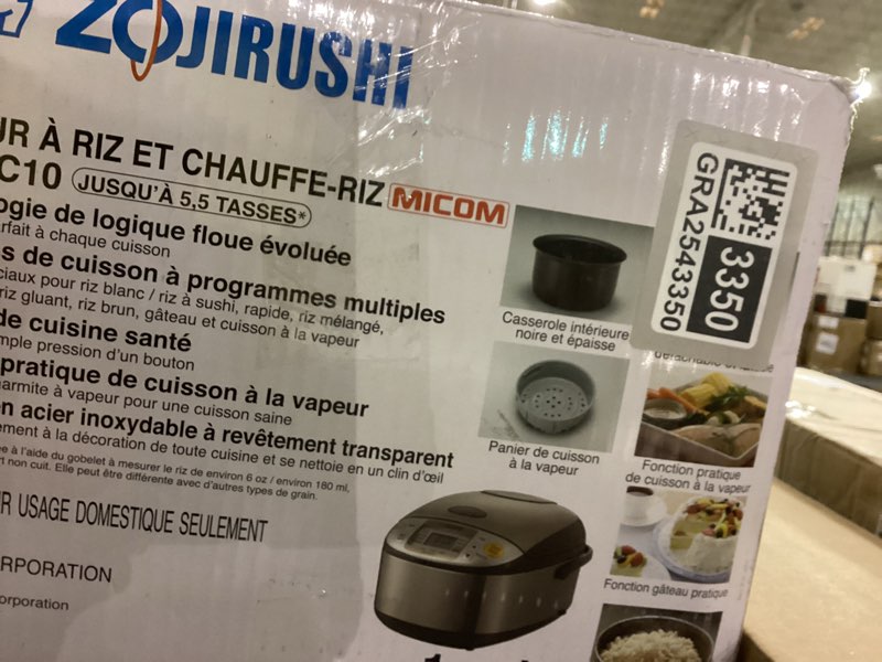 Condition photo showing As Is for Zojirushi NS-TSC10 5-1/2-Cup (Uncooked) Micom Rice Cooker and Warmer, 1.0-Liter 5.5 cups Rice Cooker
