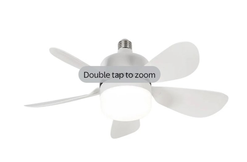 Sofucor Socket Fan Light with White, 16” Screw Ceiling Fans with Lights, E26 Base Small Ceiling Fan, Dimmable Socket Fan Ceiling Fan with Light