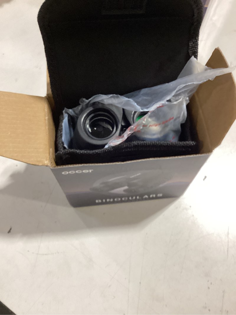 Condition photo showing Good Condition for occer 12x25 compact binoculars for adults and kids, large eyepiece waterproof binocular with low light vision,high powered easy focus binoculars for bird watching,outdoor hunting,travel,sightseeing