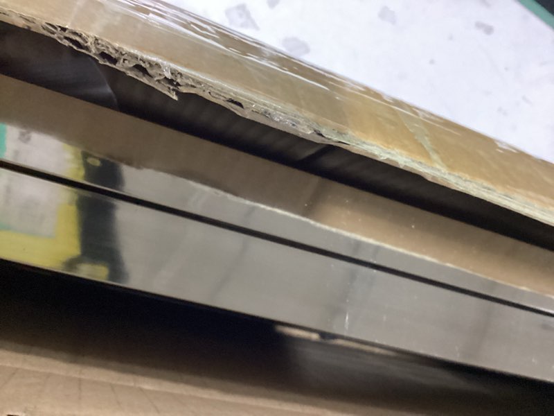 Condition photo showing As Is for morningro 2 pack dunnage rack 36" long x 14" wide, 7.9" height sstainless steel shelf 850+ pound capacity commercial food floor rack for restaurants kitchens garages and vehicles 2 36'' long x 14'' wide x 7.9'' height