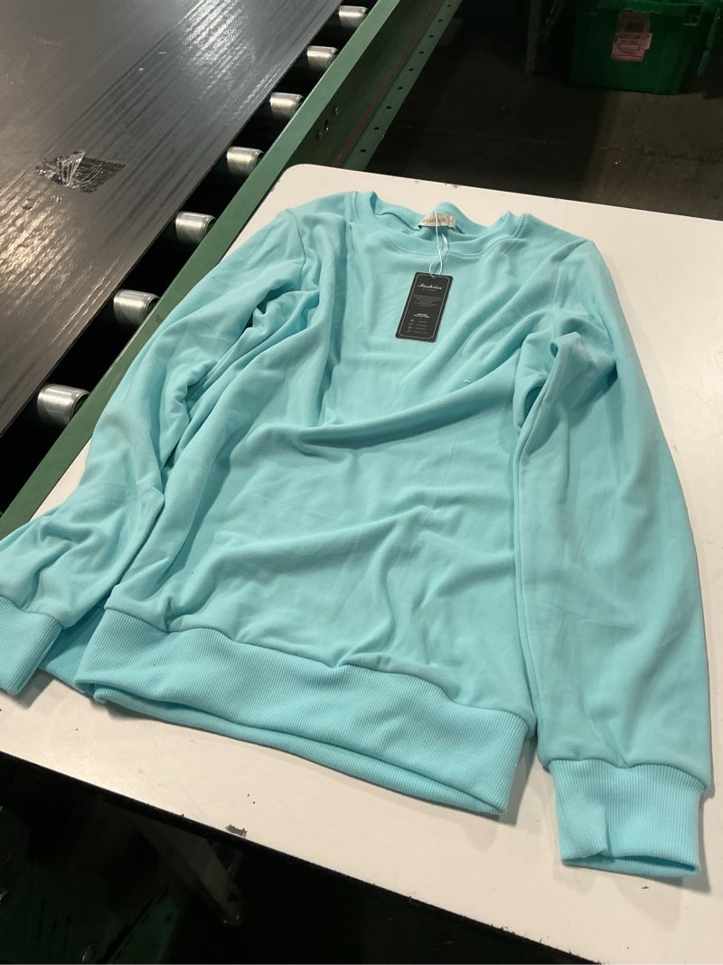 Condition photo showing New/Like New for (size s)fantaslook fall sweatshirts for women crewneck long sleeve shirts casual tunic tops lightweight pullover sweatshirts