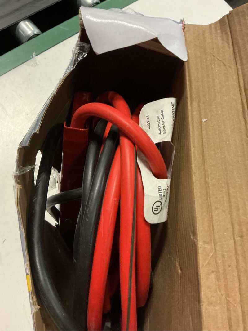 Condition photo showing As Is for everstart maxx 20 ft 4 gauge booster cables – 250 amps