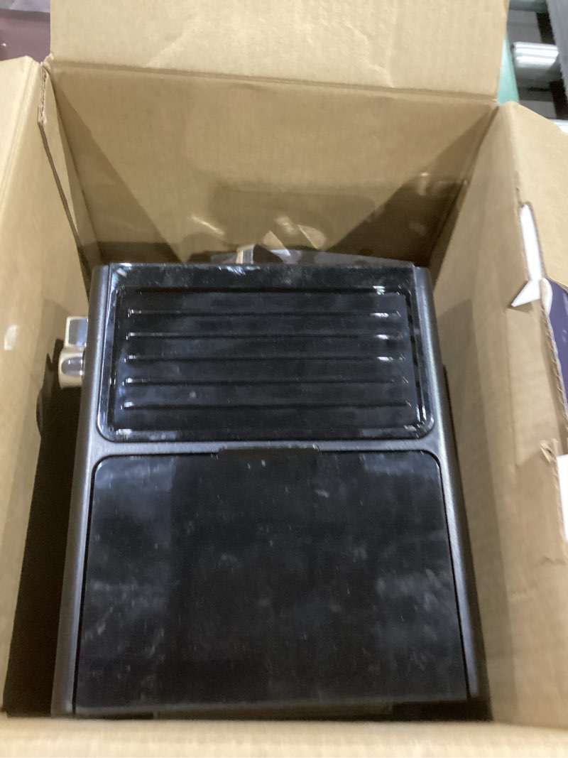 Condition photo showing As Is for de'longhi ecp3120 15 bar espresso machine with advanced cappuccino system, 9.6 x 7.2 x 11.9 inches, black/stainless steel