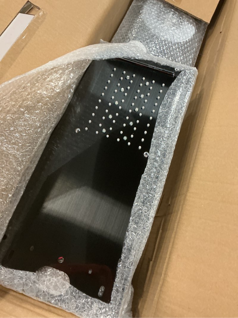 Condition photo showing Good Condition for AlenArt Shower Panel Tower System Rainfall Waterfall Shower Head with Body Jets Stainless Steel Rain Massage System 5-Function High Pressure Shower Panel Tower System,HFT8029 Black