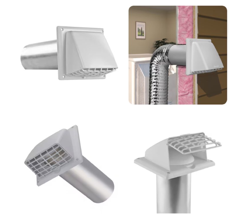 imperial 4-in dia plastic preferred with guard dryer vent hood