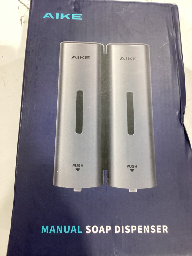 Condition photo showing Good Condition for aike 2 chambers shower shampoo and conditioner dispenser 2 x 11.8 fl.oz. for bathroom(silver)