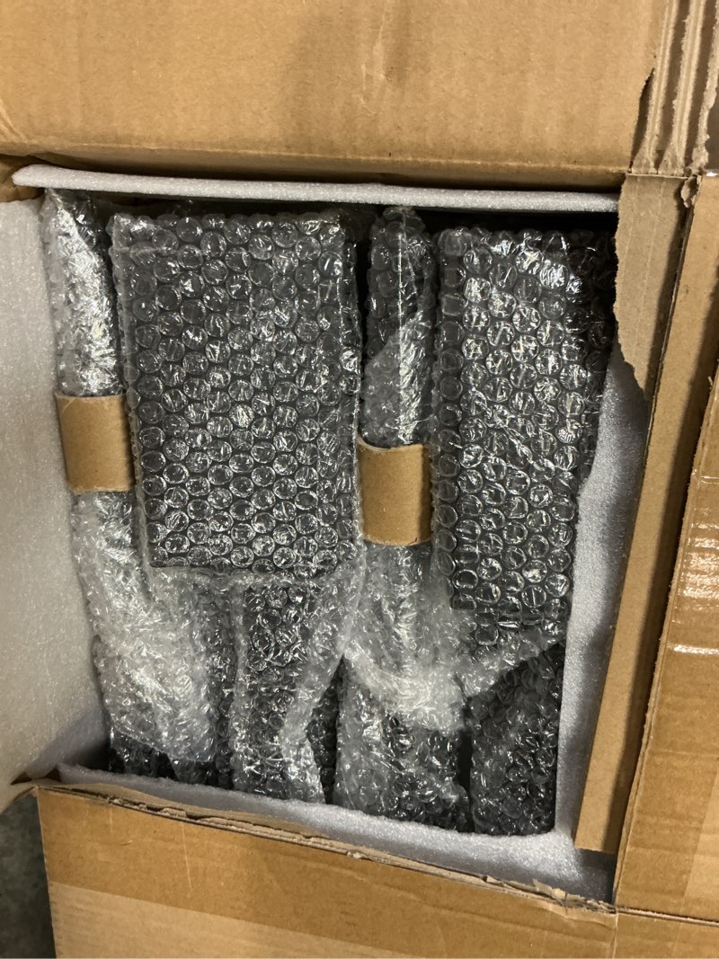 Condition photo showing New/Like New for vevor fence post anchor, 8 pack 4 x 4 inches outer diameter (inner diameter 3.5 x3.5 inches) ground spike 24", metal black powder coated post stake ground, for mailbox deck garden railing 24 x 4 x 4 inches 8