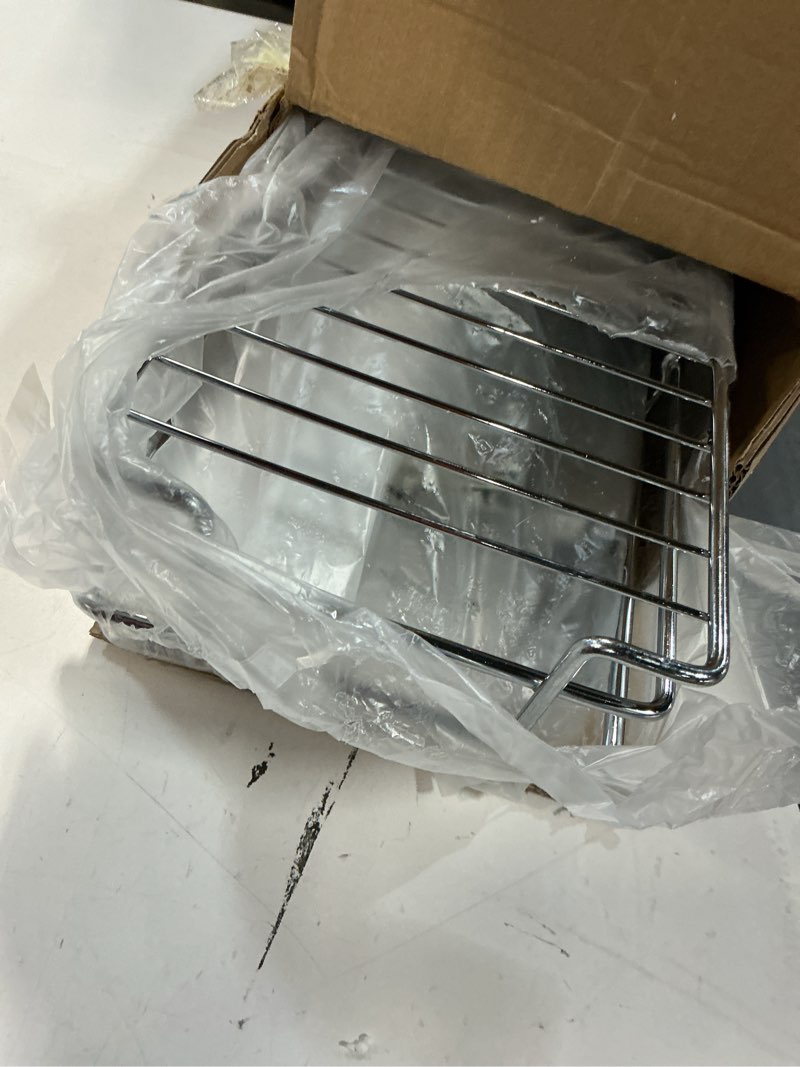 Condition photo showing Good Condition for ocg 2 tier pull out cabinet organizer (7.5" w x 21.5" d), pull out drawers for kitchen cabinets, pull out shelves for base cabinet organization in kitchen bathroom pantry, chrome finish 7.5"w x 21.5"d, 2 tier