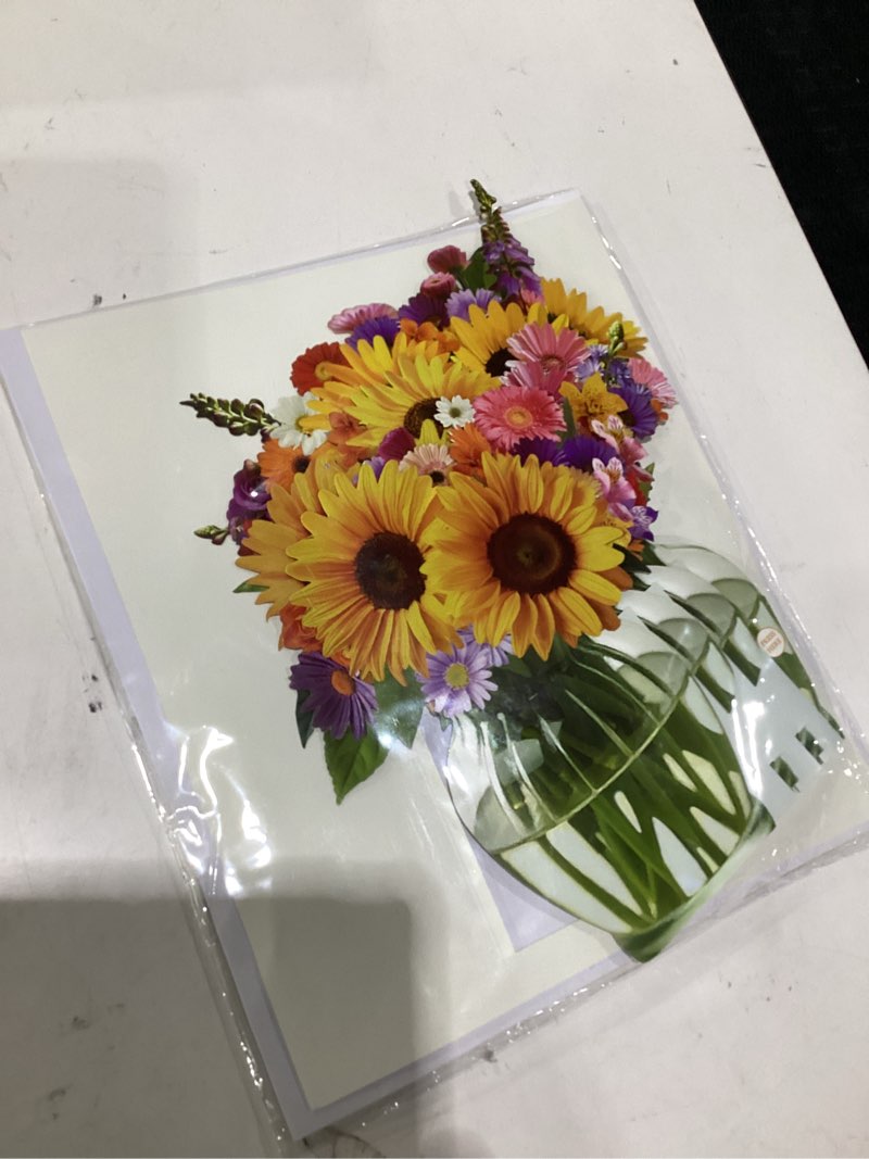 Condition photo showing Good Condition for tcamp pop up birthday cards with music and lights, 10 inch life sized sunflower bouquet mothers day card, anniversary birthday gifts for women mom sister birthday card-sunflower