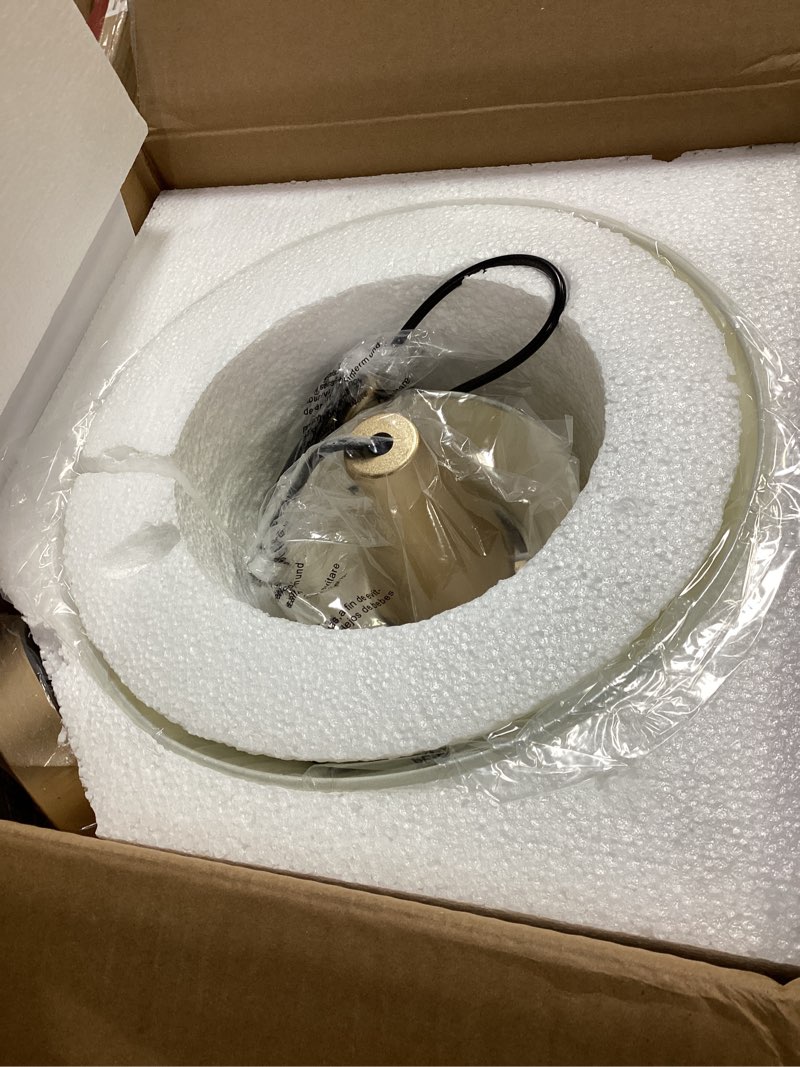 Condition photo showing Good Condition for 12 Inch Modern Pendant Light Fixture Gold Kitchen Pendant Lighting Over Island 1-Light Adjustable Hanging Lighting for Dinning Room?Bedroom?Hallway