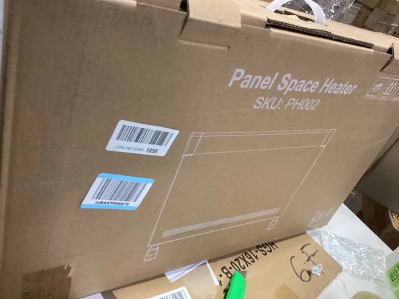 Condition photo showing New/Like New for Convection Panel Heater, 1500W Electric Portable Heaters for Indoor Use Large Room Heater with Smart Thermostat, Remote, 24h Timer, Quite Heaters for Bedroom Office, Black Black Panel w/ Remote