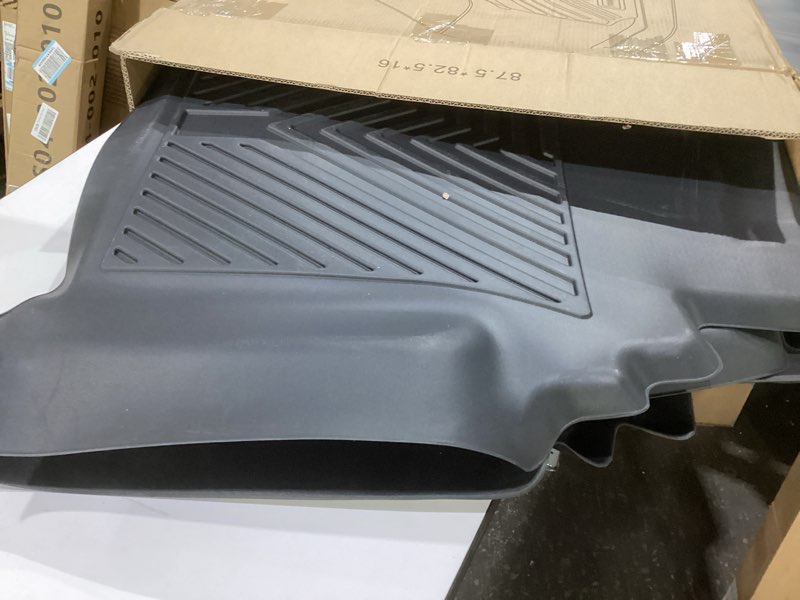 Condition photo showing As Is for yitamotor floor mats for crew cab with underseat storage box bucket seat, 1st & 2nd row, w/ rear under seat storage box, actual vehicle unknown, year unknown