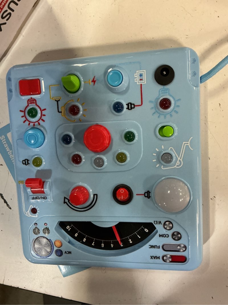 Condition photo showing Good Condition for busy board montessori toys for toddlers 1 2 3 4 year old with 13 led lights, sensory board toys educational learning for toddlers, activity toy christmas birthday gifts for 1+ year old boys and girls