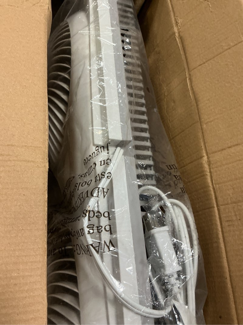 Condition photo showing Good Condition for bionaire window fan with reversible airflow blades – 3-speed settings, programmable thermostat, led display, remote control, fits 24–36" windows, no assembly required white 2 blades electronic control with lcd screen window fan