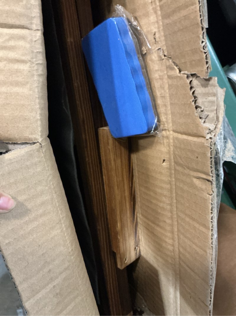 Condition photo showing As Is for double-sided a-frame chalkboard sign 40x20, magnetic sidewalk sign with solid pine wood frame, large chalkboard easel menu board for restaurants, cafes, weddings & outdoor display with accessories