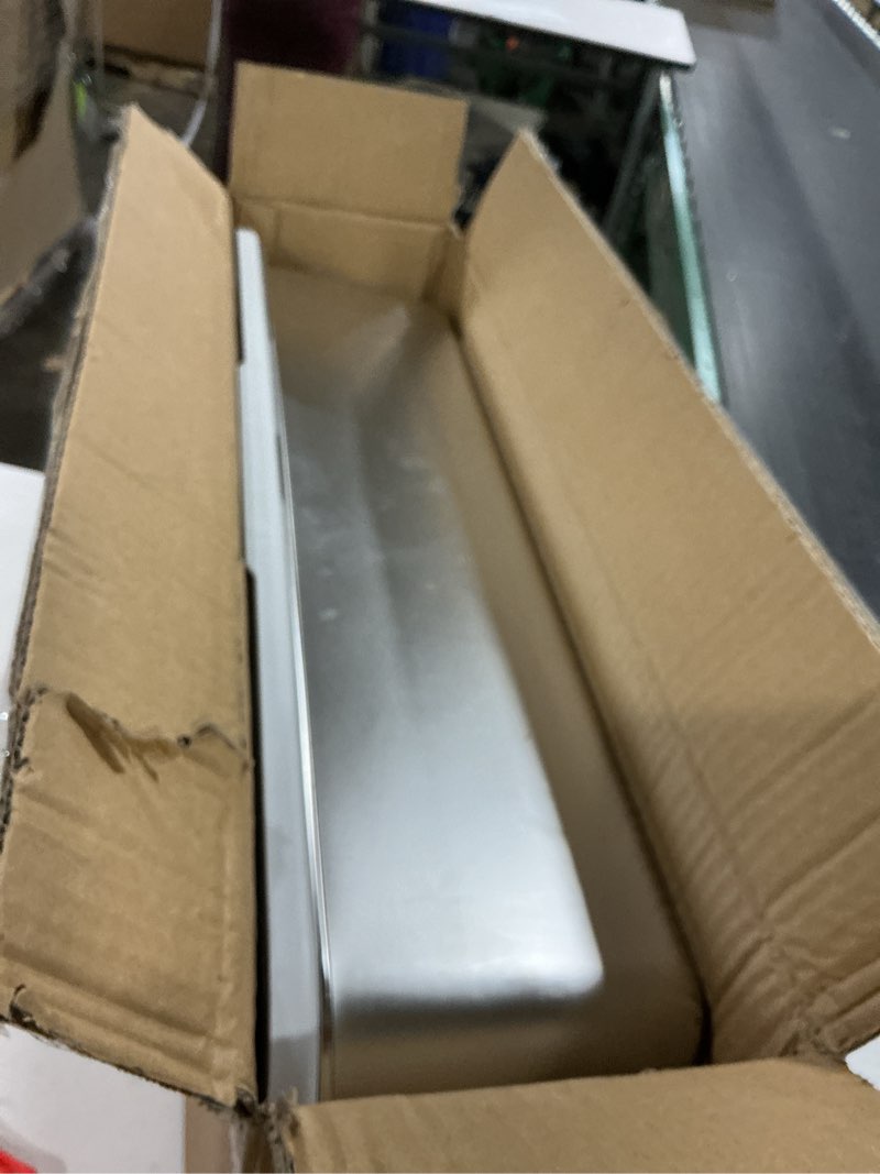 Condition photo showing As Is for Stainless Steel Litter Box | XL Enclosed Cat Litter Boxs with Lid for Big Cats | High Sided, Anti-Urine Leakage | Non-Stick Bottom & Includes Litter Mat & Metal Scoop X-Large Silver Gray