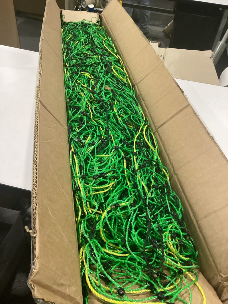 Condition photo showing As Is for electric fence netting, 164'l x 42.5" h electric fence kit for livestock, goat, 14 posts double spiked portable electric poultry farm fence