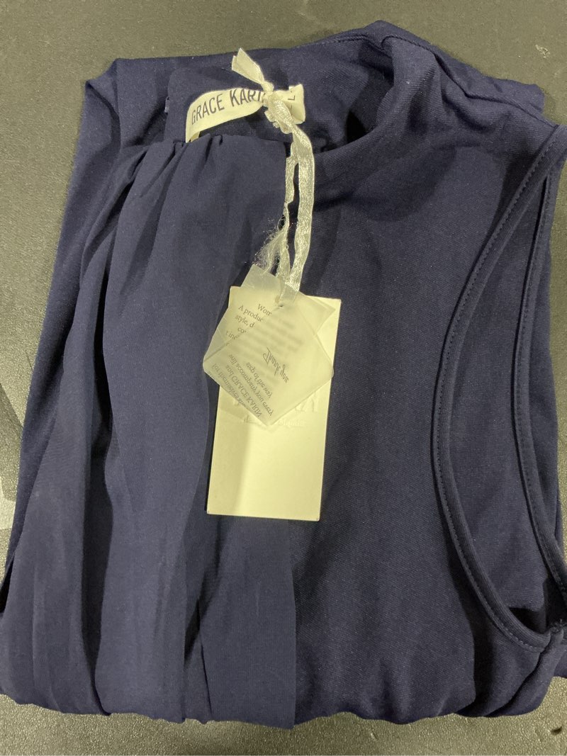 Condition photo showing Good Condition for KOH KOH 2026 Sexy Sleeveless Summer Formal Flowy Casual Gown Large Navy Blue