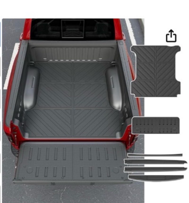 powoq 5.7FT Truck Mat Compatible with 2019-2026 Dodge Ram 1500 Cargo Mat Tailgate Liner TPE Replacem