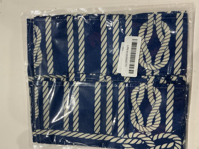 Condition photo showing Good Condition for navy blue nautical dining table runner, coastal beach ropes starfish crab seahorse conch shell burlap kitchen decoration, ocean marine life indoor outdoor home decor party supply 13 x 72 inches navy blue nautical table runner 13''x72''