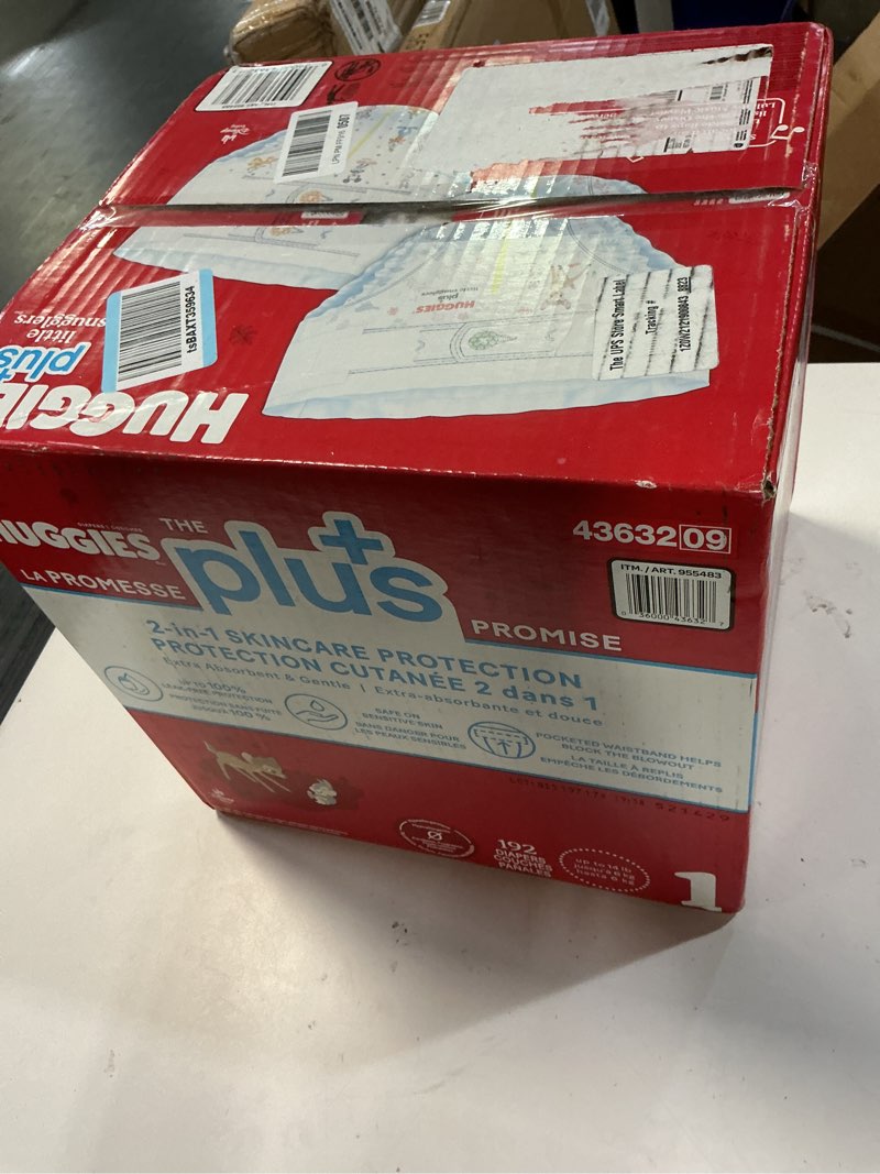 Condition photo showing New/Like New for huggies size 1 diapers, little snugglers diapers, size 1 (8-14 lbs), 198 count (6 packs of 33), packaging may vary size 1 198