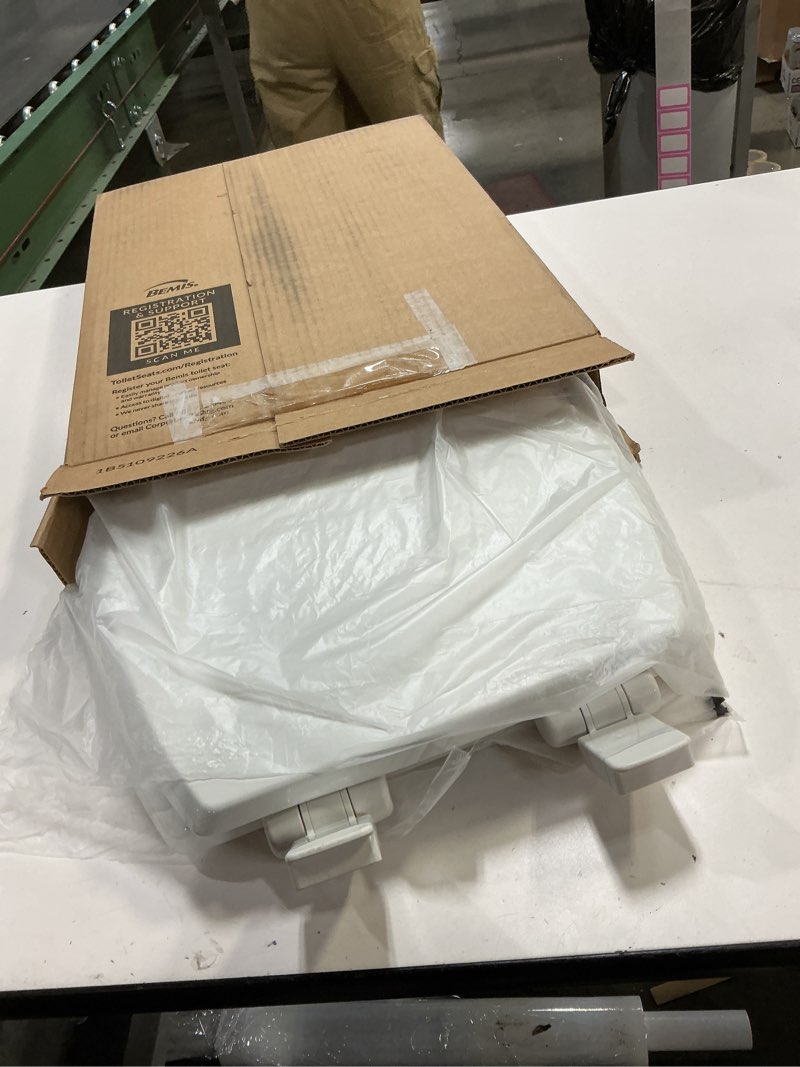 Condition photo showing Good Condition for Mayfair Cassel Slow Close Toilet Seat, Easy Clean, Non Slip Premium Wood Seat, Easy Install, Made in USA, Elongated, White Elongated 1 - Toilet Seat