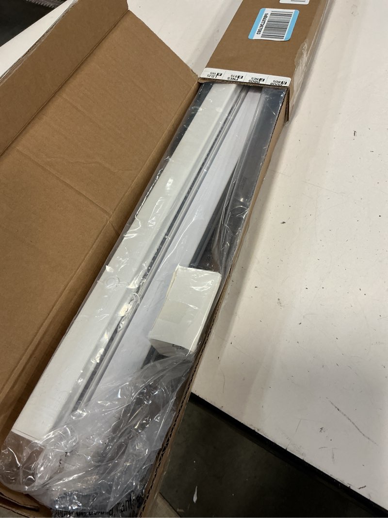 Condition photo showing As Is for lazblinds no tools no drill 1" vinyl mini blinds, cordless blinds for windows, light filtering horizontal window blinds & shades, 36" w x 48" h, white cordless-white 36" w x 48" h