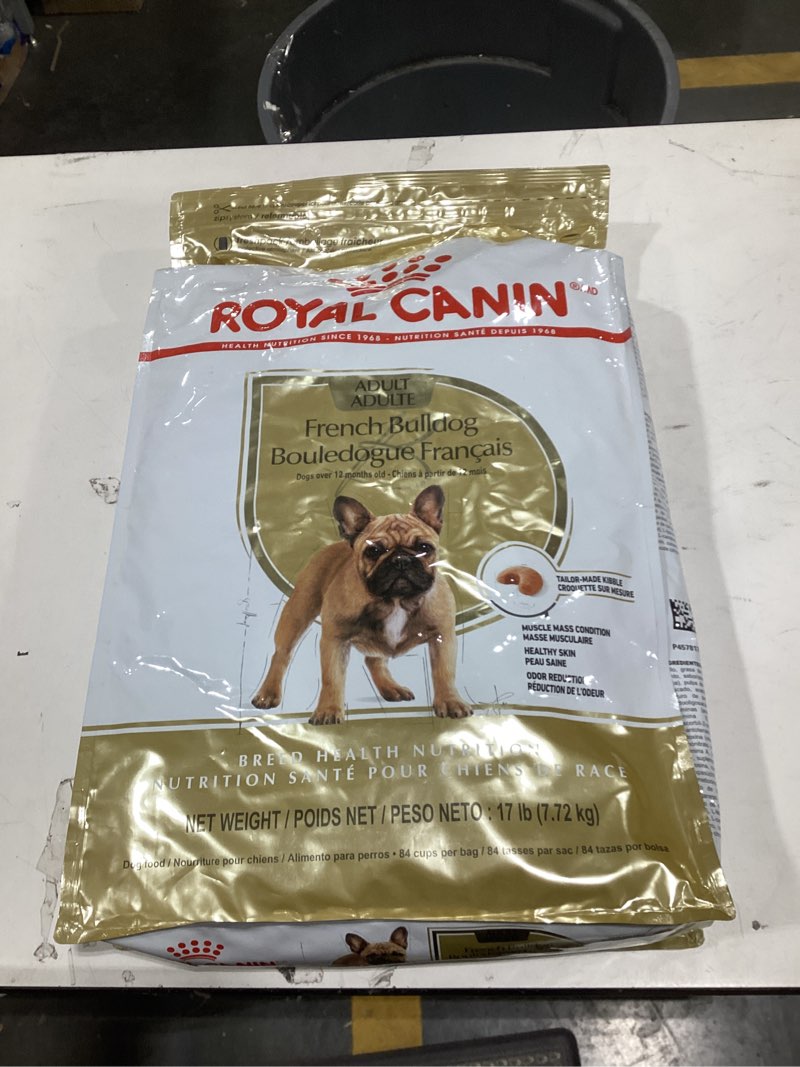 Condition photo showing New/Like New for Royal Canin Breed Health Nutrition French Bulldog Adult: Dry Dog Food, 17 lb bag