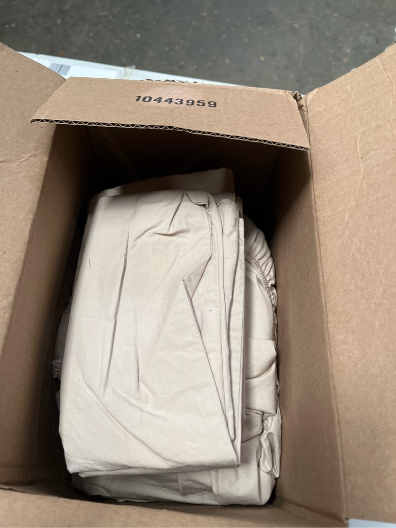 Condition photo showing Good Condition for classic organic percale sheet set, king, toffee