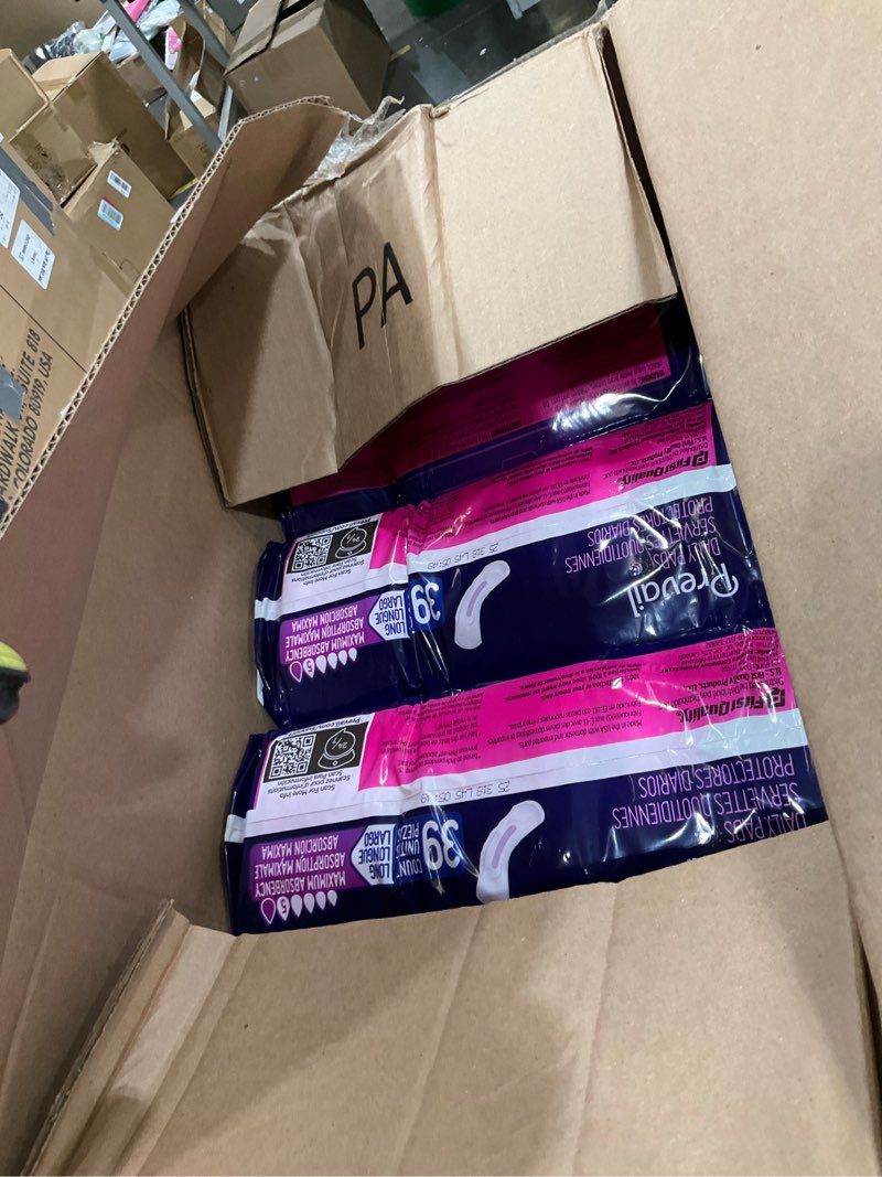 Condition photo showing Good Condition for Prevail Incontinence Bladder Control Pads for Women, Maximum Absorbency, Long Length, 39 Count (Pack of 4) 156 Count (Long)