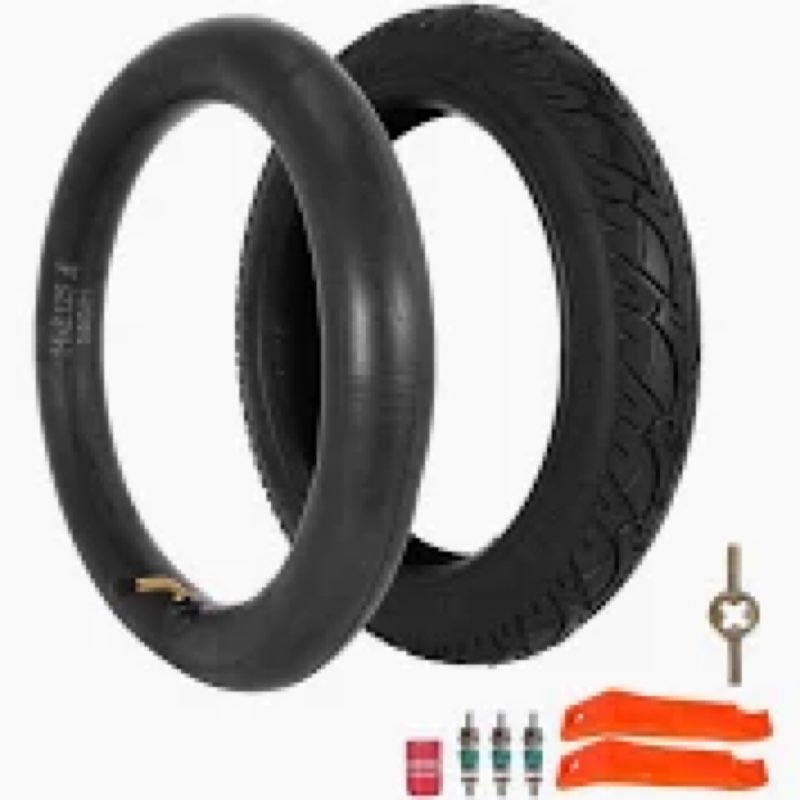 14x2.125 54-254 E-Bike Tire and Tube Set, 14 Inch Electric Scooter Tire Tube with Angled Valve Stem 