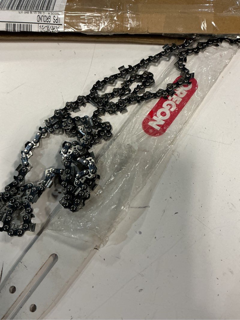 Condition photo showing As Is for (only 2)3 pack 18 inch 325 058 72dl chainsaw chains and 1 guige bar for oregon 21bpx072g, 21lgx072g, for stihl 25rm372e, for husqvarna 440 440e, for jonsered 435, for poulan 325