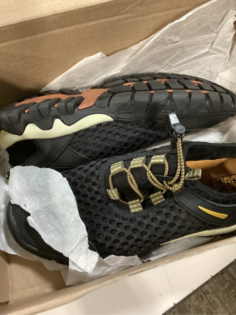 Condition photo showing Good Condition for water shoes men quick drying outdoor hiking barefoot boat footwear aqua shoes for water sport waders diving hiking sailing travel beach wading swimming fishing kayaking 8 black