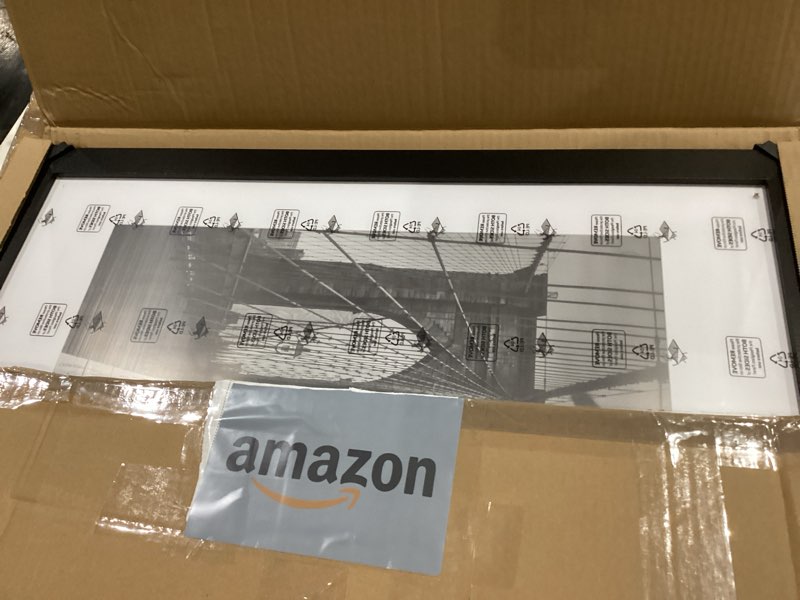 Condition photo showing Good Condition for lavie home 16 x 24 picture frame black poster frame,display pictures 12x18 with mat or 16x24 without mat, stable and sturdy frame and polished plexiglass, suitable for wall decoration?1 pack? 16x24 black