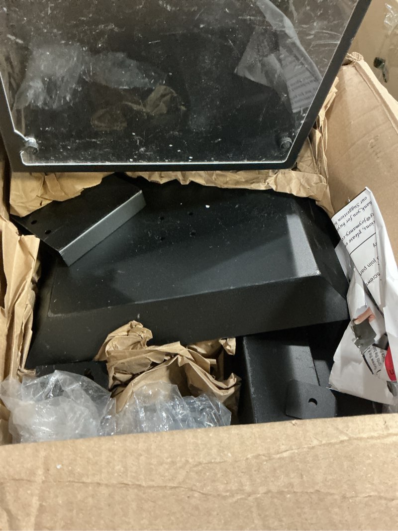 Condition photo showing As Is for suggestion box with stand, floor standing offering box, heavy duty metal locking ballot collection safe box for voting charity donation church election ballet event
