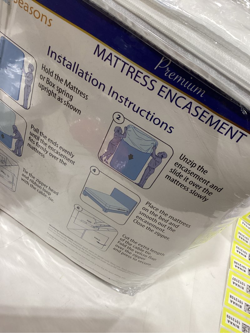 Condition photo showing New/Like New for King Size Mattress Protector Waterproof Zippered Cover - Deep Pocket Fits up to 20" Depth - Hypoallergenic Premium Quality Encasement Protects Against Dust White