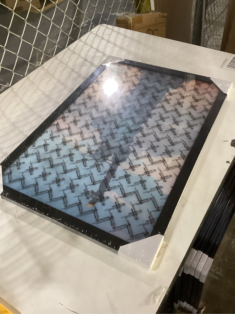 Condition photo showing New/Like New for SESEAT 16x24 Picture Frame Black, Display Pictures 16x24 Without Mat for Wall Mounting, Wall Gallery Poster Frames Black 16x24
