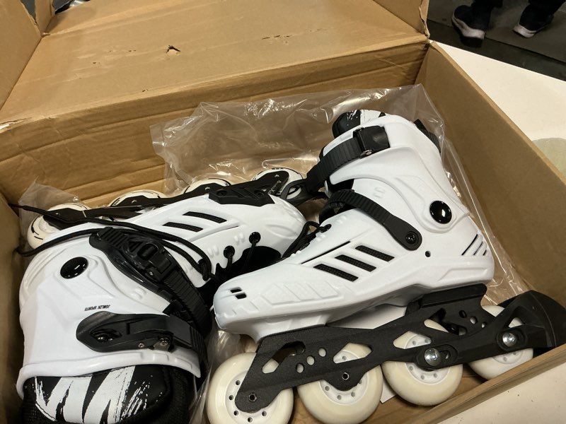 Condition photo showing Good Condition for inline skates, high performance roller skates with washable lining for men women adult beginners us men 6.5/women 7.5 white