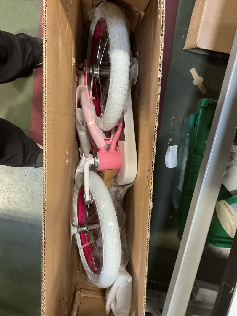 Condition photo showing Good Condition for JOYSTAR Angel Girls Bike for Toddlers and Kids Ages 2-13 Years Old, 12 14 16 18 20 Inch Kids Bike with Training Wheels & Basket, 20 24 Inch Girls Bicycle with Handbrake & Kickstand Cherry Pink 14 Inch With Training Wheels