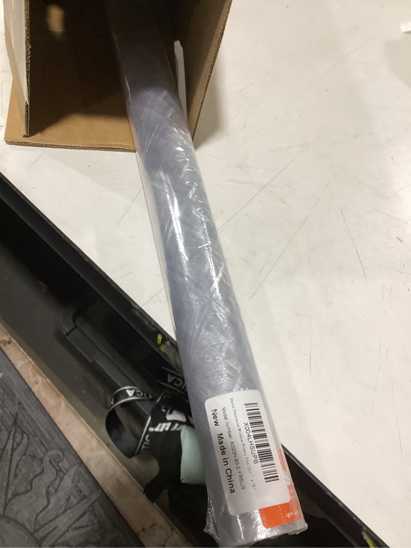 Condition photo showing New/Like New for haton window privacy film decorative frosted glass window film, sun blocking stained glass clings, static cling removable stickers for home door coverings, lattice pattern 35.4" x 78.7" clear 35.4" x 78.7"