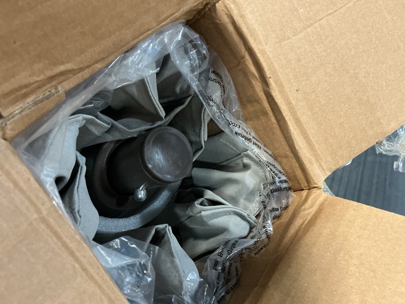 Condition photo showing Good Condition for areshark 9 ft patio umbrella for outdoor, outdoor umbrella with push button tilt and crank, outdoor patio umbrellas with 8 sturdy ribs for market, garden, deck, backyard, pool (mist gray)