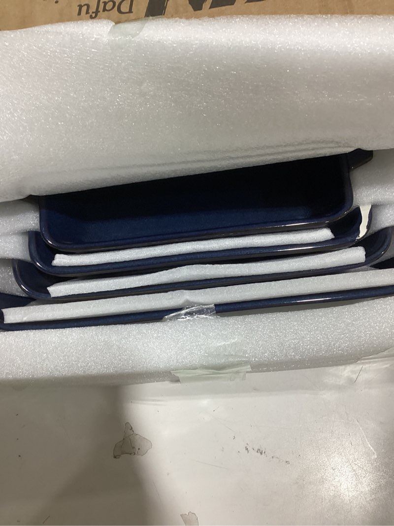 Condition photo showing As Is for Casserole Dishes for Oven, Baking Dishes, Ceramic Bakeware Sets of 4, Rectangular Baking Pan Set with Handles for Baking, Casserole, Kitchen, Wedding Gift (Blue)