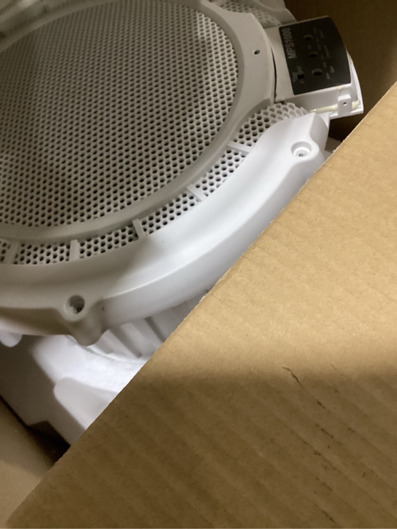 Condition photo showing As Is for jbl mps1000 10-inch 250-watt powered marine subwoofer standard packaging