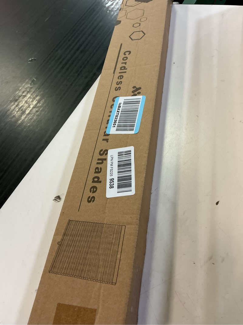 Condition photo showing New/Like New for allesin cordless light filtering cellular shades, honeycomb blinds for windows, thermal insulated & privacy protection, soft light window coverings for living room & office, white, 24" w x 36" h white-light filtering 24"w x 36"h