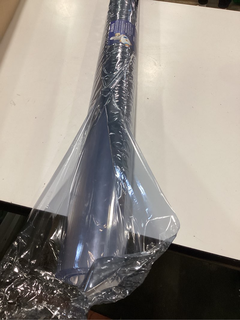 Condition photo showing Good Condition for 38x76 Inch Rectangular Long Crystal PVC Dinner Table Cover Protector Transparent Plastic Desk Protector Desk Pad Mat Vinyl Table Cloth Office Meeting Desk Kitchen Bar Contertop Cover Pad Easy Clean Clear 38"x76"
