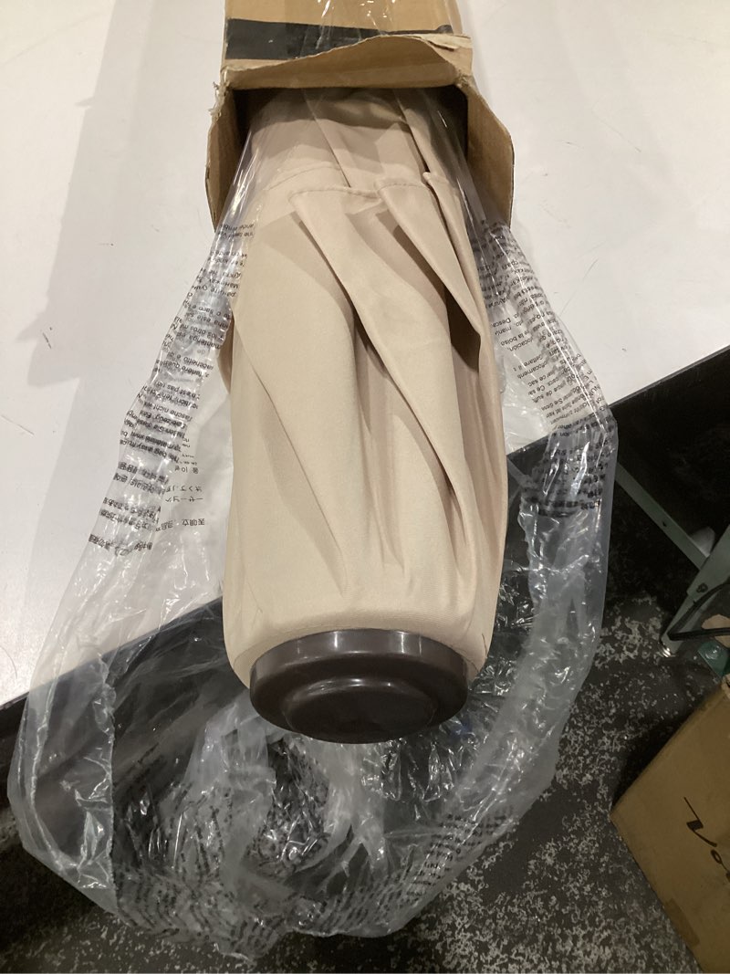 Condition photo showing Good Condition for jearey 9ft outdoor patio umbrella outdoor table umbrella with push button tilt and crank, market umbrella 8 sturdy ribs uv protection waterproof for garden, deck, backyard, pool (beige)