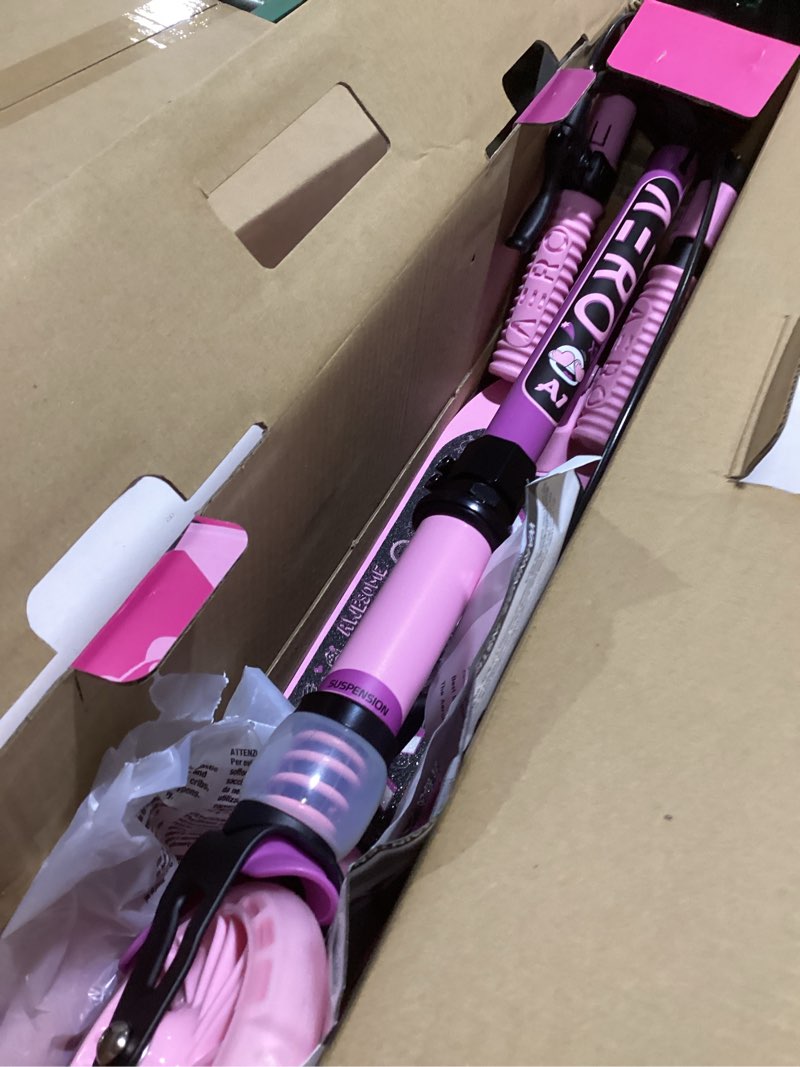 Condition photo showing Good Condition for aero scooter for kids 5-12 | dynamic lights, hand brake & shock absorption | boys girls 2 wheels kick scooter | foldable & height adjustable a1-pink (hand brake)